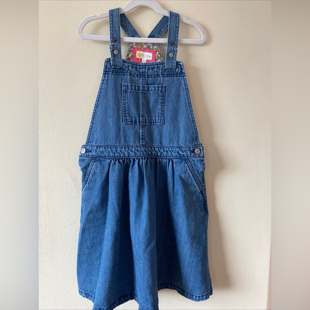 Mini Boden Denim Overall skirt size 11-12